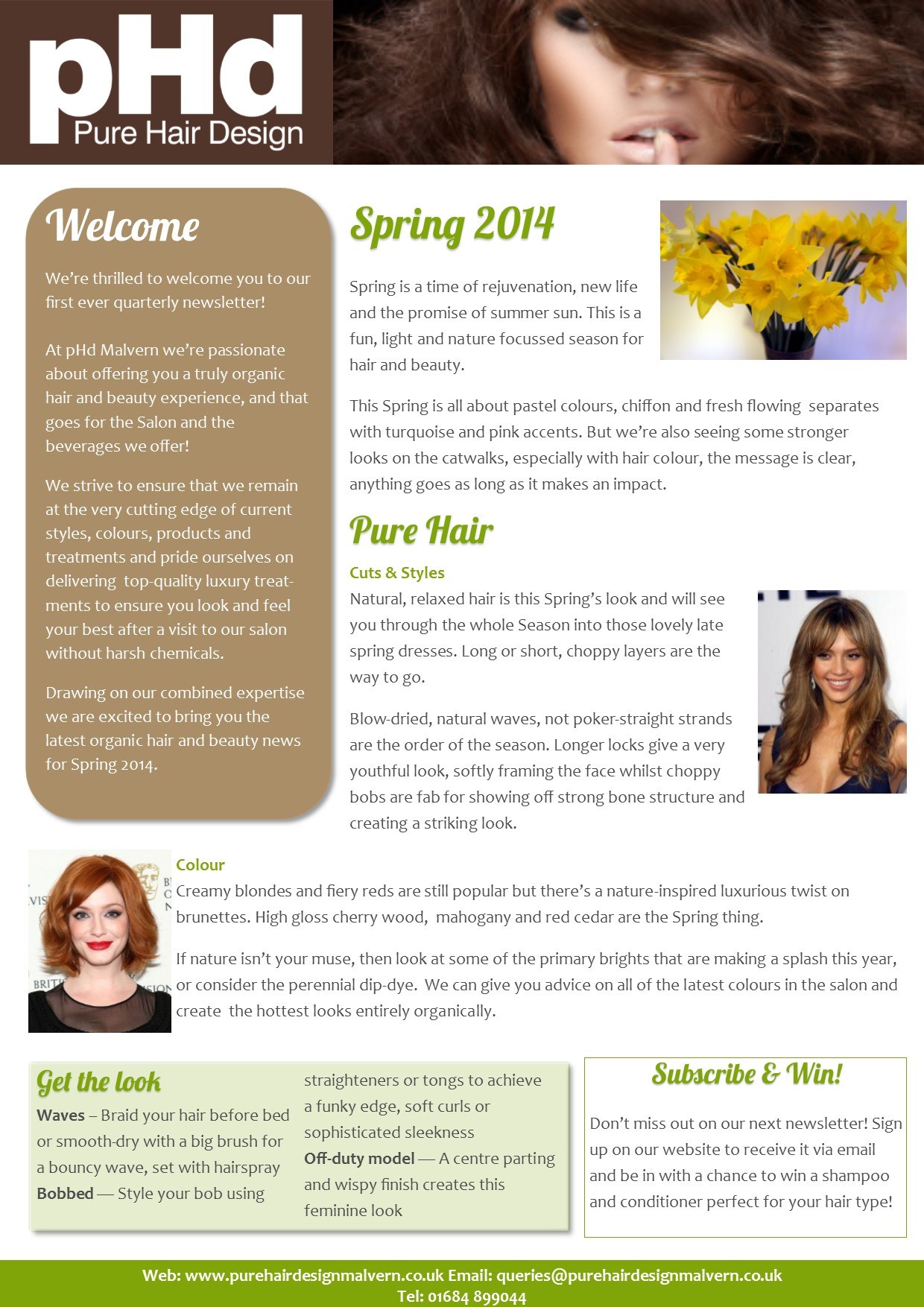 pHd Spring 2014 Newsletter Image Front