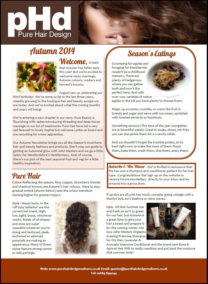 Autumn 2014 newsletter